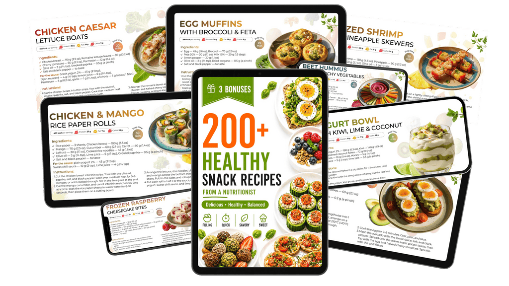 MÁS DE 200 RECETAS DE SNACKS DELICIOSAS Y SALUDABLES DE UNA NUTRICIONISTA
